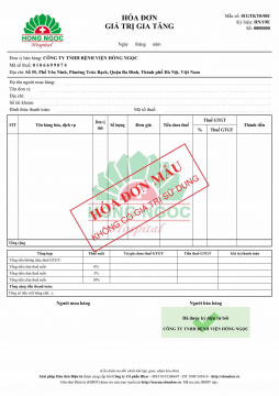 Mẫu hóa đơn điện tử 1,000,000VNĐ