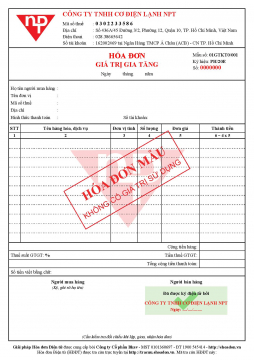 Một số mẫu hóa đơn thiết kế theo yêu cầu của khác hàng
