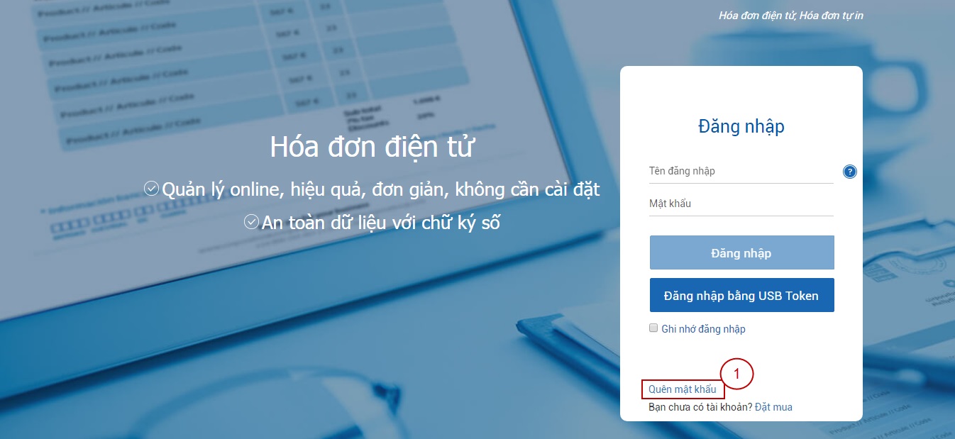 Bài NC5: Hướng dẫn Đặt lại mật khẩu đăng nhập hệ thống Bkav eHoadon