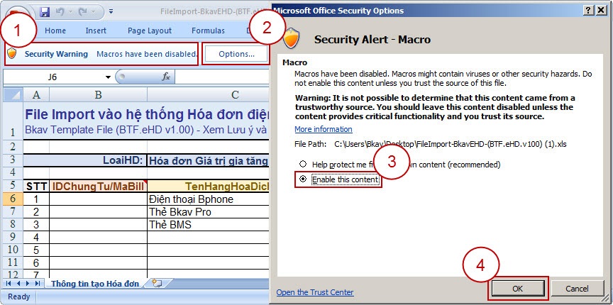 Bài LD9: Hướng dẫn Tạo Hóa đơn từ file Excel và upload file Excel Hóa đơn lên hệ thống