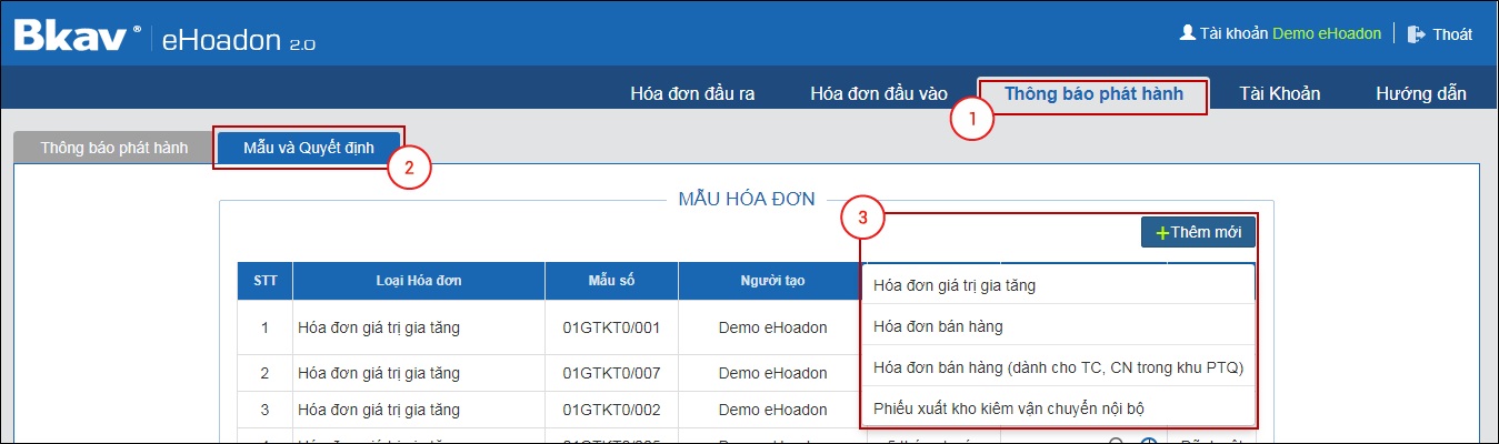 Bài PB1: Hướng dẫn Thêm mới Mẫu Hóa đơn Điện tử
