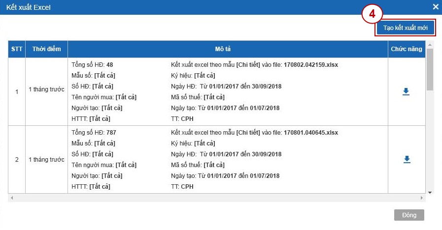Bài NC6: Hướng dẫn sử dụng chức năng Kết xuất Excel