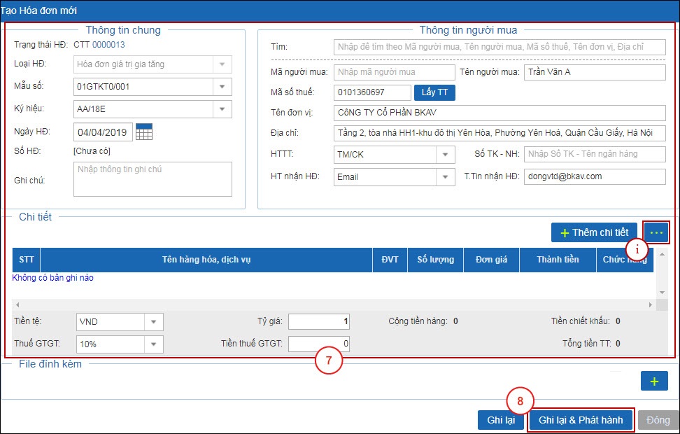 Bài NC1b: Hướng dẫn Thay thế hoặc Điều chỉnh Hóa đơn Điện tử