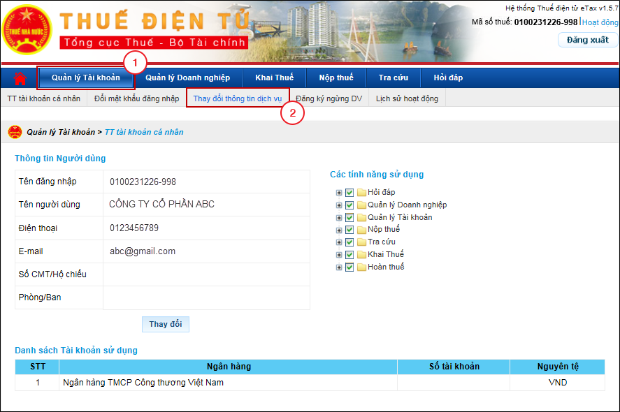 Bài ET4: Hướng dẫn cập nhật thông tin Chữ ký số lên hệ thống Thuế điện tử eTax (eTax services) của Tổng cục Thuế tại địa chỉ thuedientu.gdt.gov.vn