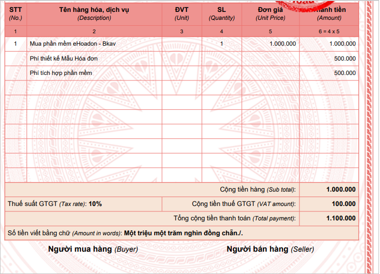 Bài LD15: Hướng dẫn Tạo và Phát hành Hóa đơn Điện tử có danh mục chi tiết của hàng hóa, dịch vụ trên Bkav eHoadon