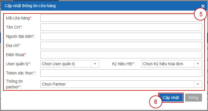 Bài LD7: Hướng dẫn Thêm thông tin Cửa hàng